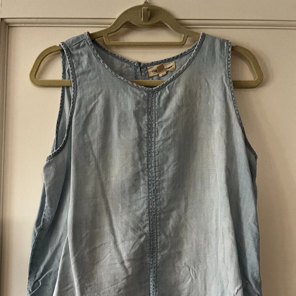 Anthropologie Chambray Sleeveless Shirt